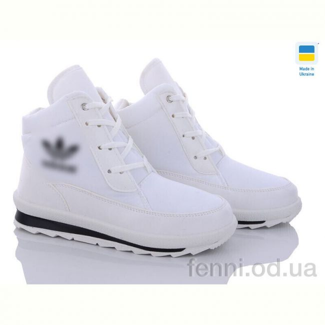 Ботинки Selena 117AD білий б/п смужка.