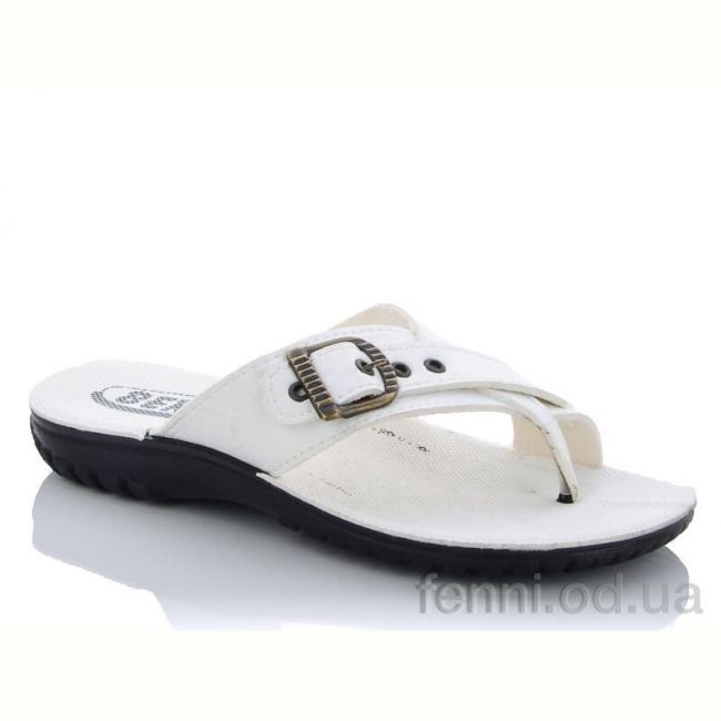 Шлепки Selena Берри палец белый