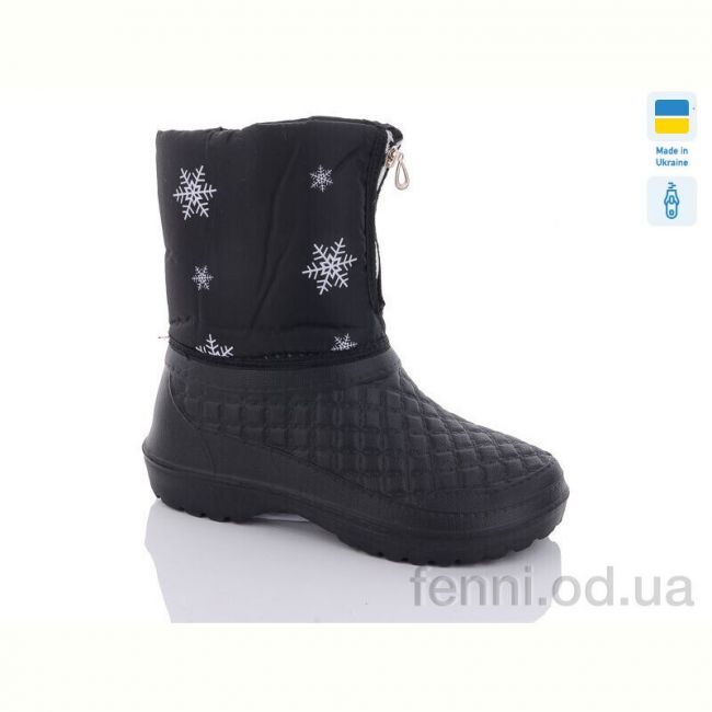 Сапоги из пены Selena 011 сніжинка чорна