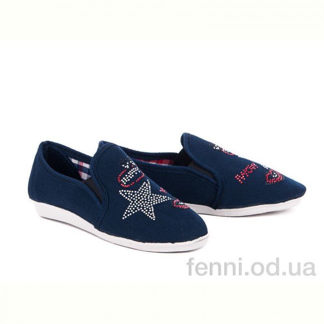 Эспадрильи Selena Эспадриль камни звезда синие