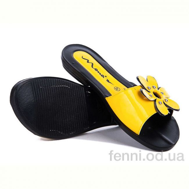 Шлепки Selena ромашка желтый