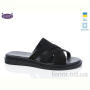 Шлепки Garti 74 чорний замш