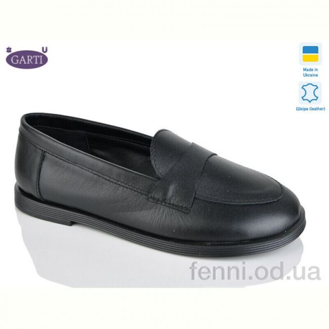 Туфли Garti 408 чорна шкіра