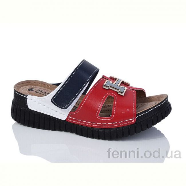 Шлепки Sali-2 08-01 червоний-сииній Шлепки Sali-2 08-01 червоний-сииній