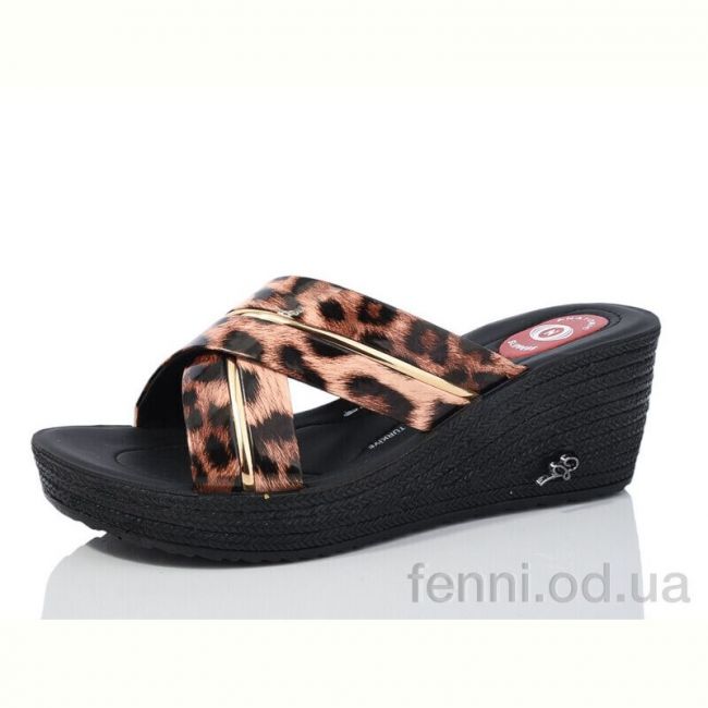 Шлепки Sali-2 102 лео-коричневий