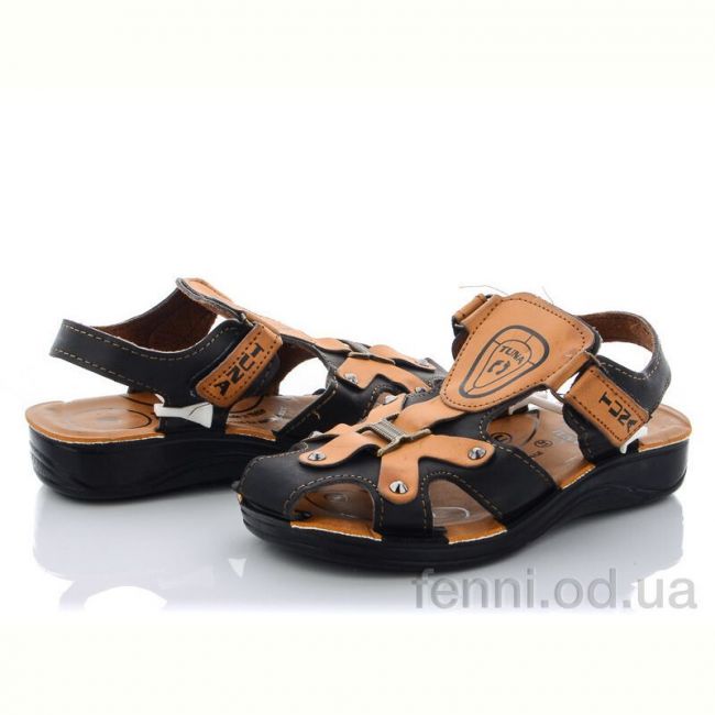 Сандалии Selena Туна черно-коричневая